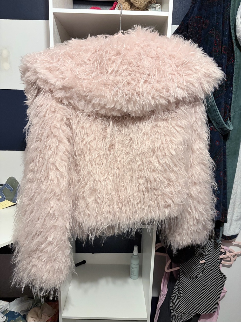 Free People Moonlight Blush Pink Faux Fur Jacket - Picture 5 of 5
